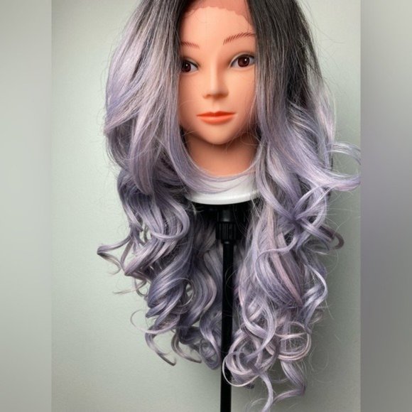 Ombré Purple Lace Front Wig - Picture 8 of 13